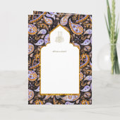 Carte LeahG Paisley Ornate Islam Mariage musulman (Dos)