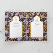 Carte LeahG Paisley Ornate Islam Mariage musulman (Intérieur)