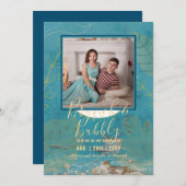 Carte LeahG Tendance Brunch Bulles PHOTO Mariage (Devant / Derrière)