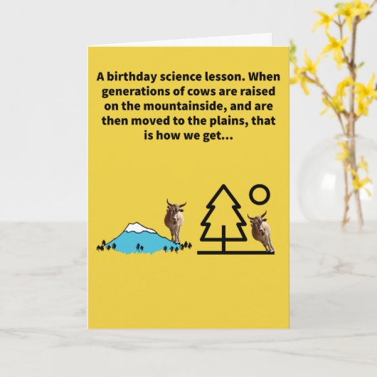 Carte Lean Beef - Birthday (Fleur jaune)