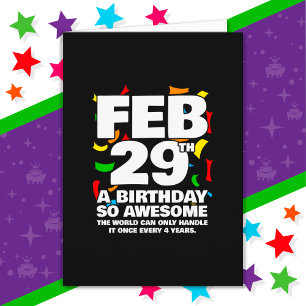 Carte Leap Day Birthday