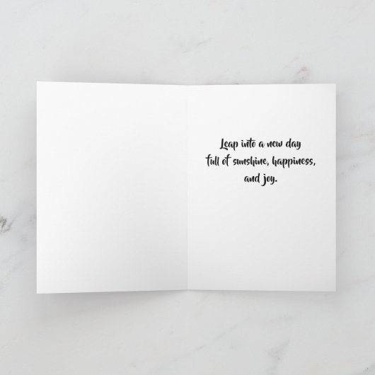 Carte Leap for Joy with Frog and Water Lily (Intérieur)