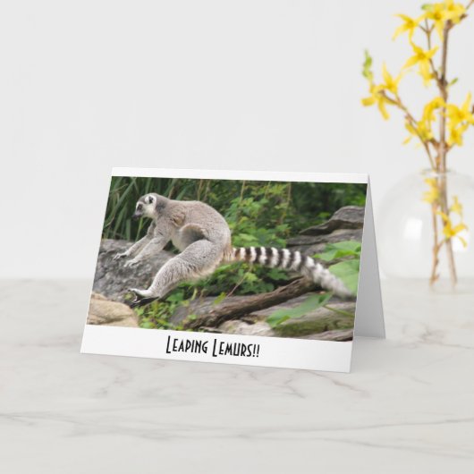 Carte Leaping Lemurs ! ! (Fleur jaune)