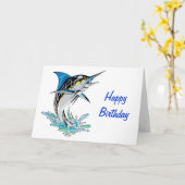 Carte Leaping Marlin (Fleur jaune)