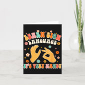 Carte Learn Sign Language It's Very Handy Asl Teacher Gr (Devant)