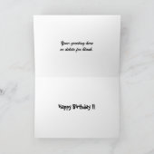 Carte L'eau dans le vin Anniversaire (Intérieur)