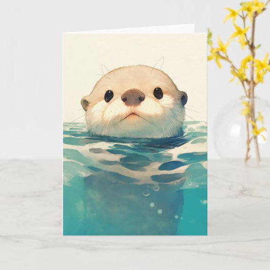 Carte L'Eau Que Tu Fais À Otter ? (Fleur jaune)