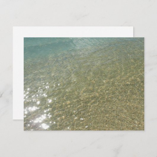 Carte L'eau sur la plage I Photographie Abstraite de la (Devant / Derrière)