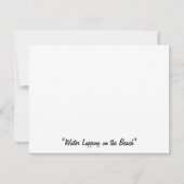 Carte L'eau sur la plage Photographie Abstraite (Dos)