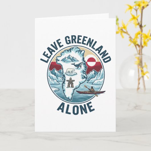 Carte Leave Greenland Alone (Fleur jaune)