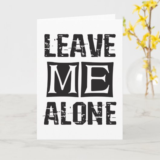 Carte Leave Me Alone (Fleur jaune)