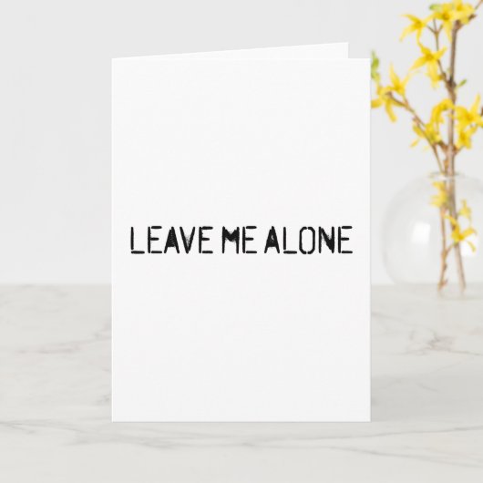 Carte Leave Me Alone (Fleur jaune)