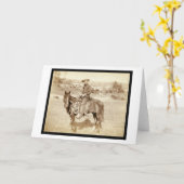 Carte L'écart-type 1887 de cowboy (Fleur jaune)