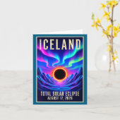 Carte L'éclipse solaire de l'art des femmes 2026 Totalit (Fleur jaune)