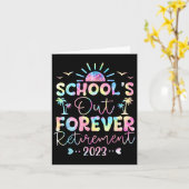 Carte L'école Dye est à la retraite pour toujours Enseig (Fleur jaune)