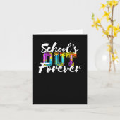 Carte L'école est dehors pour toujours heureux Dernier j (Fleur jaune)