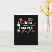 Carte L'école est dehors pour toujours - Retraite scolai (Fleur jaune)