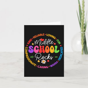 Carte L'École Secondaire Rentre À L'École Pour Enseignan