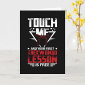 Carte Leçon de Taekwondo (Fleur jaune)