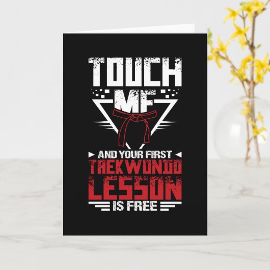Carte Leçon de Taekwondo (Fleur jaune)
