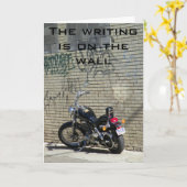 Carte L'ÉCRITURE EST SUR LE MUR 40ème (Fleur jaune)