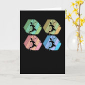 Carte Lecteur Badminton Rétro (Fleur jaune)