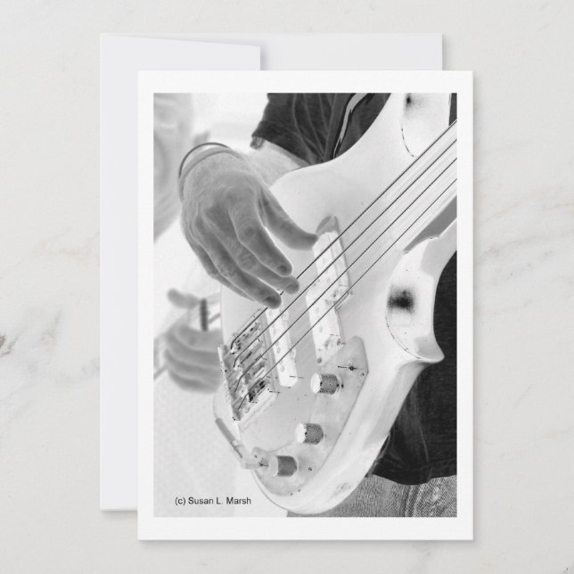 Carte Lecteur basse, basse et main, image négative (Devant)