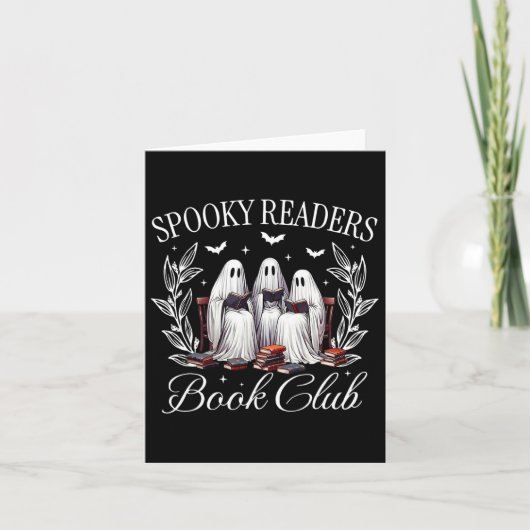 Carte Lecteurs éffrayants Book Club Funny Ghost Enseigna (Devant)