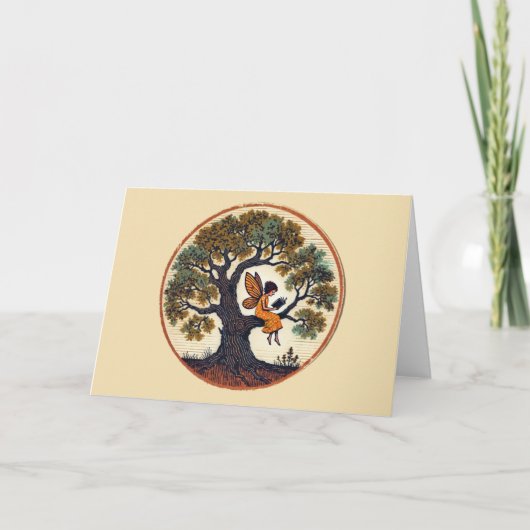 Carte Lecture de la fée dans un chêne (Devant)