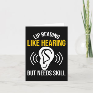 Carte Lecture de la lèvre Comme entendre Sourde Sensibil
