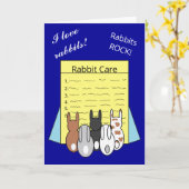 Carte Lecture de lapins à propos de soins de lapin : ble (Fleur jaune)