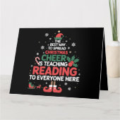 Carte Lecture Enseignant Noël Elf Xmas Cheval (Devant)