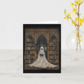 Carte Lecture Ghost Library Halloween Librairie Livre Lo (Fleur jaune)