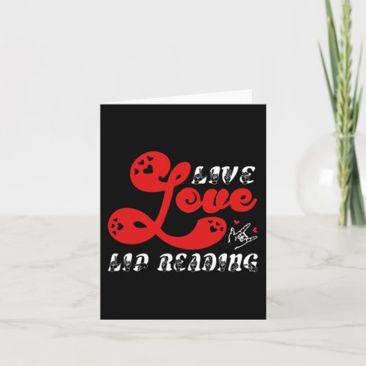 Carte Lecture labiale Vivre Amour perte auditive prise d (Devant)