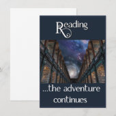 Carte Lecture, l'aventure continue (Devant / Derrière)