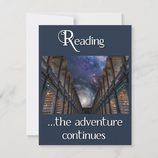 Carte Lecture, l'aventure continue (Devant)