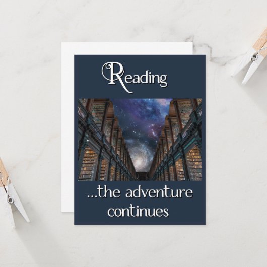 Carte Lecture, l'aventure continue (Devant/Arrière en situation)
