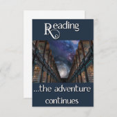 Carte Lecture, l'aventure continue (Devant / Derrière)