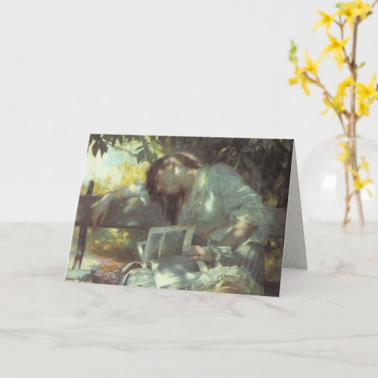 Carte Lecture vintage (Fleur jaune)