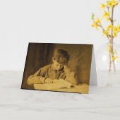 Carte Lecture vintage (Fleur jaune)