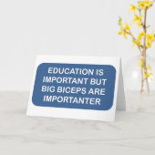Carte L'éducation est importation que les grands biceps (Fleur jaune)
