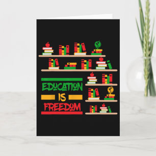 Carte L'éducation est la liberté Afro-Américain Histoire