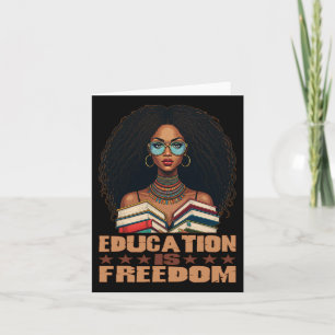 Carte L'éducation est la liberté Noir Livres d'enseignan