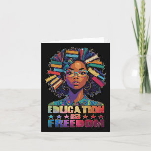 Carte L'éducation est la liberté Noir Livres d'enseignan