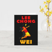 Carte Lee Chong Wei Dminton Tee (Fleur jaune)