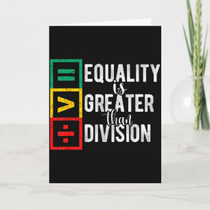 Carte L'égalité est plus forte que la division Mois de l