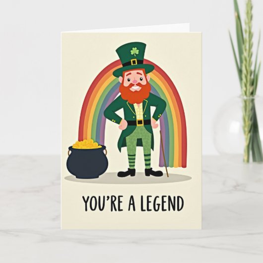 Carte Legend Leprechaun Good Luck Card (Devant)
