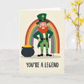 Carte Legend Leprechaun Good Luck Card (Fleur jaune)