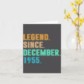 Carte Legend Since December 1955 Birth Of Birthday 1955  (Fleur jaune)