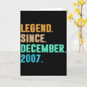 Carte Legend Since December 2007 Birth Of Birthday 2007 (Fleur jaune)